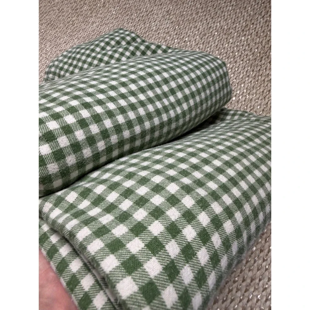 The company store green gingham flat twin sheet. 2 flat sheets Cottagecore